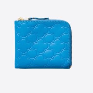 Comme des Garçons Half Zip Clover Embossed Wallet