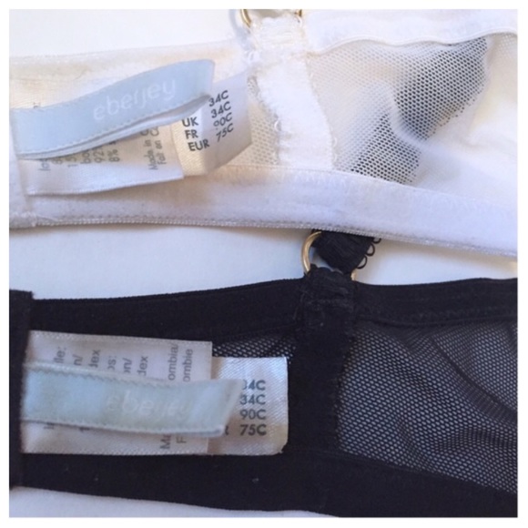 Eberjey Bras, VGC, Black Lace, 34C - Picture 4 of 6