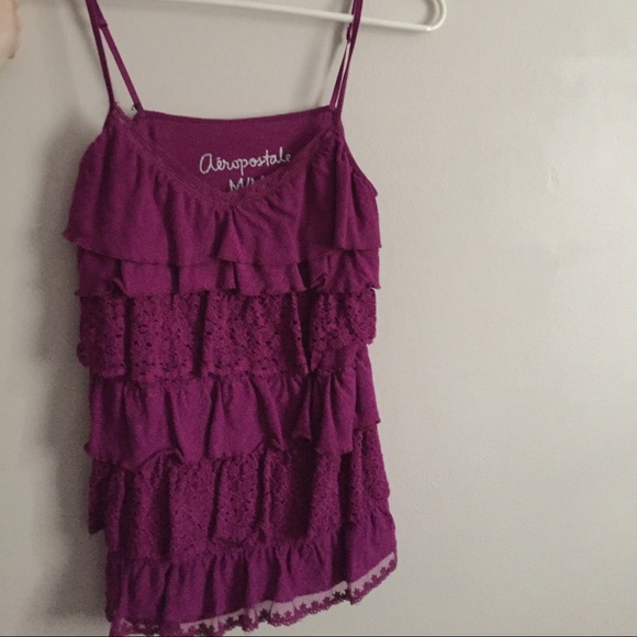 Purple Ruffle Tank