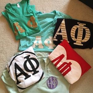5 alpha phi shirts (white has sold)