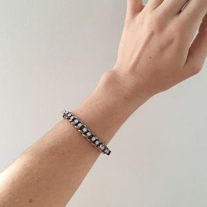 DANNIJO Rima Bracelet in Oxidized Brass and Opal