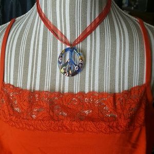 Blue Murano Glass Peace Necklace