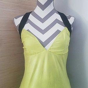 Lime green bodycon club dress