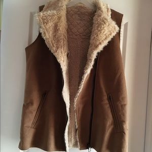 Zara Suede and Fur Vest