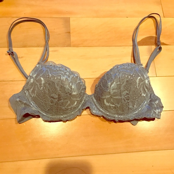 Pink Victoria's Secret gray lace bra