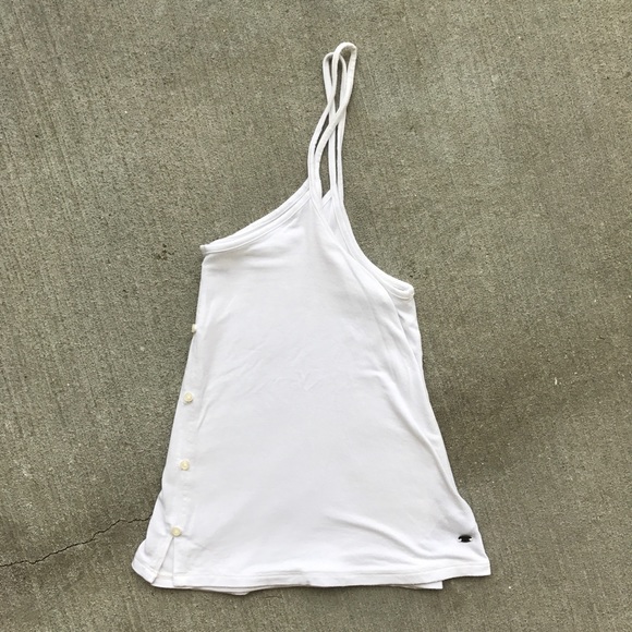 American Eagle white crop tank
