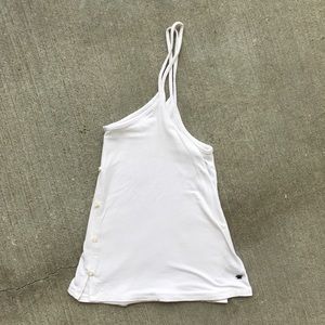 American Eagle white crop tank