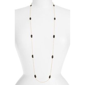 Kendra Scott Kellie Long Gold Necklace in Black