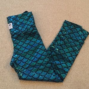 Zions Den blue mermaid leggings - brand new!