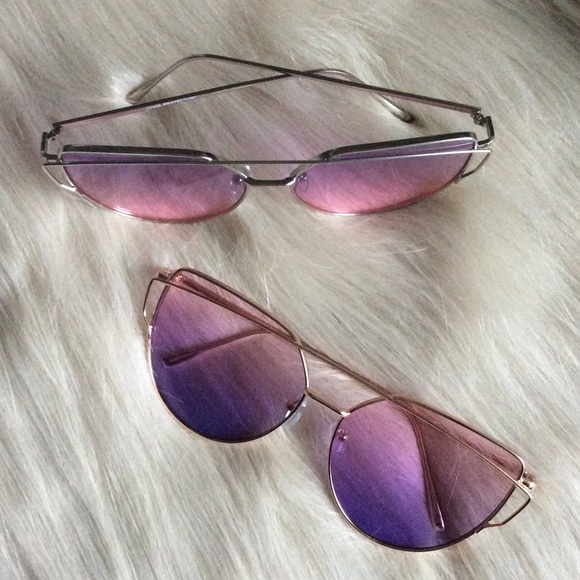 Rose Gold Frames 💞💜Ombré Pink to Purple lens - Picture 2 of 5