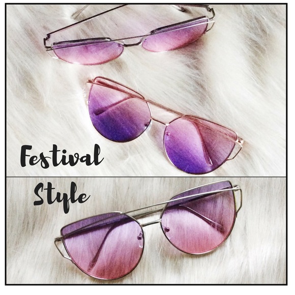 Rose Gold Frames 💞💜Ombré Pink to Purple lens - Picture 3 of 5