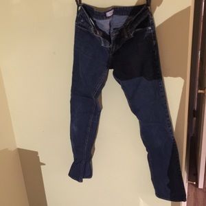 Dark wash skinny jeans