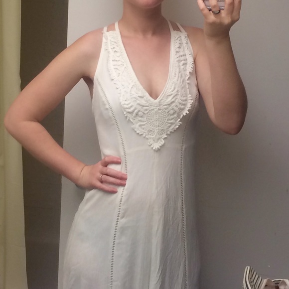 White Backless Maxi Dress