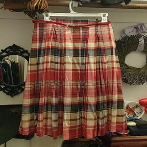 Plaid a line skirt