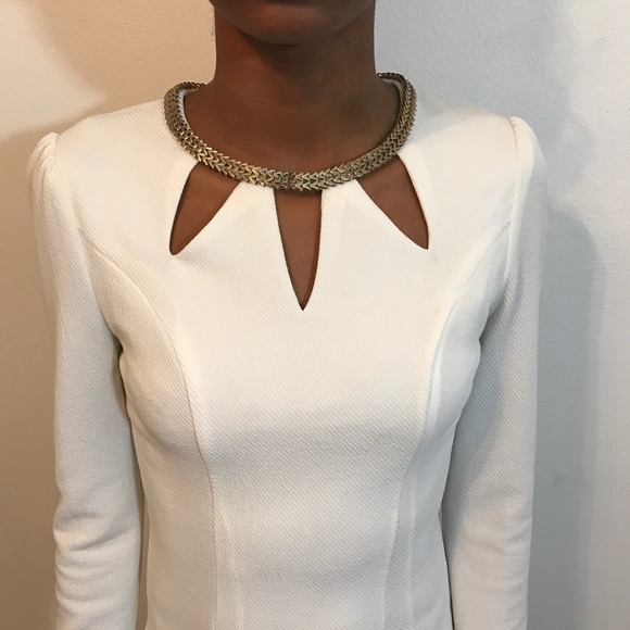 Agaci white cutout dress. Mid-thigh - Picture 3 of 4