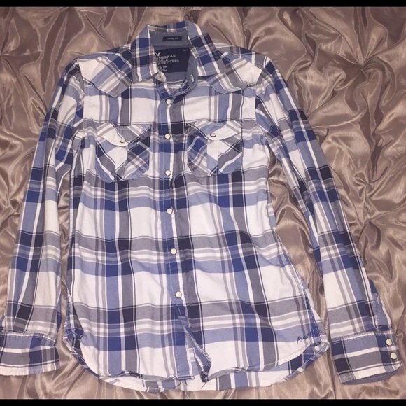 American Eagle Plaid with Pearl Snap Buttons