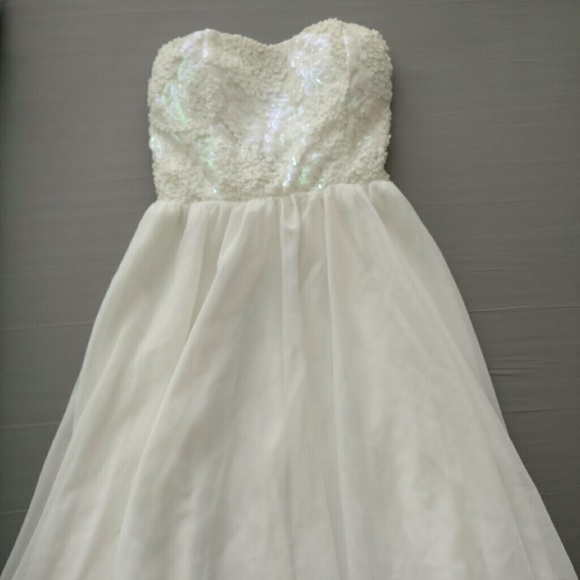 White sequin dress