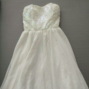 White sequin dress