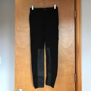 Madewell leggings with leather detail