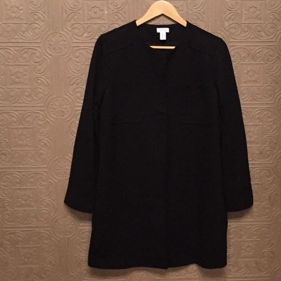 Chicos longer length black jacket Sz 1 (M/8)