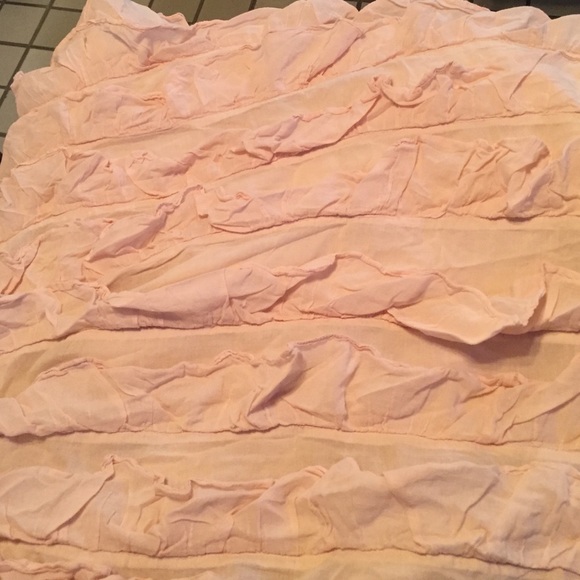 TWIN PINK FRILL DUVET COVER