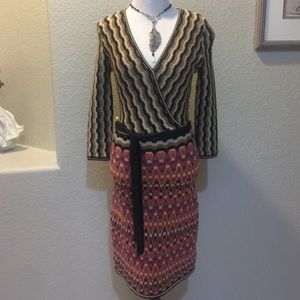 Trina Turk Geometric Sweater Dress