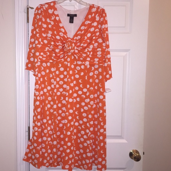 BNWT Orange polka dot dress