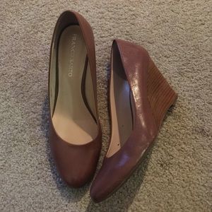 Franco Sarto brown wedges, size 10