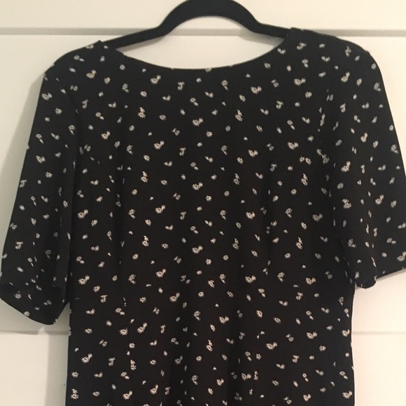 Black floral print dress