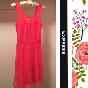 Express | Bright Coral Sweetheart Dress