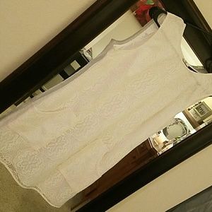 Lace ivory shift dress