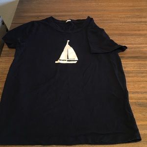 SUPER CUTE, Navy JCREW Sailboat Tee