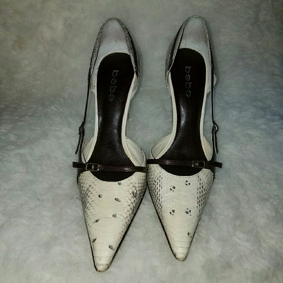 Bebe Snake skin Pointy Pumps