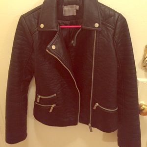 Black vegan leather jacket