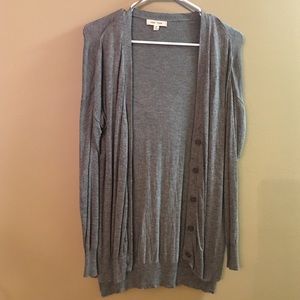 Gray casual cardigan