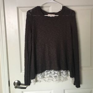 Lace Trim Sweater