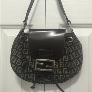 100% Authentic FENDI small baguette shoulder bag