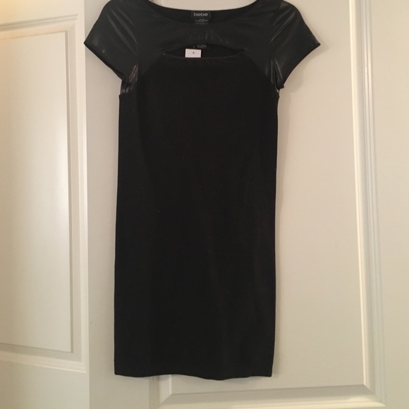 Bebe Black Mini Keyhole Dress - Picture 1 of 3
