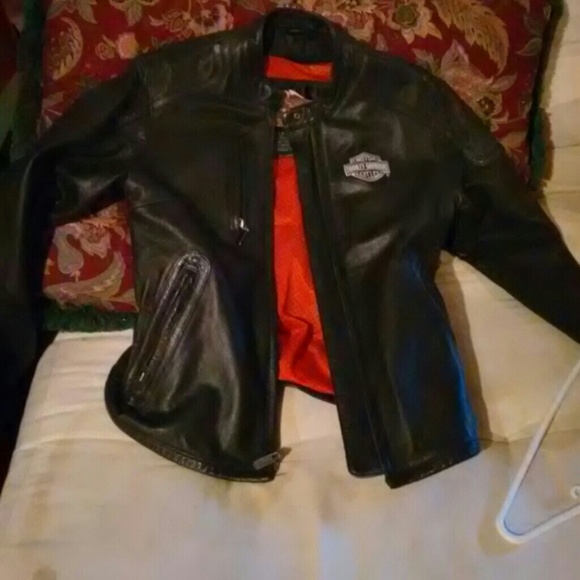 Womens xs leather Harley Davidson jacket