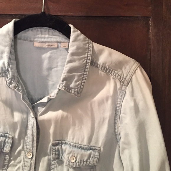 Halogen "denim" blouse - XS
