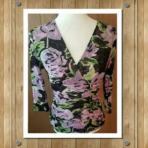 Cute Sheer floral print top