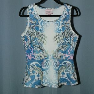 Printed peplum top Printed peplum top