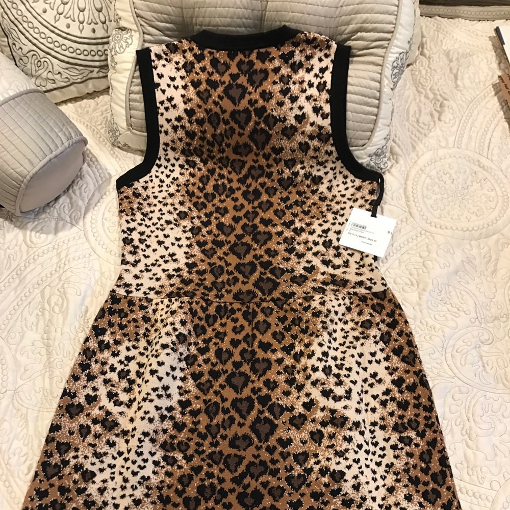 NWT RED Valentino Heart-Leopard-Print Dress - Picture 6 of 7
