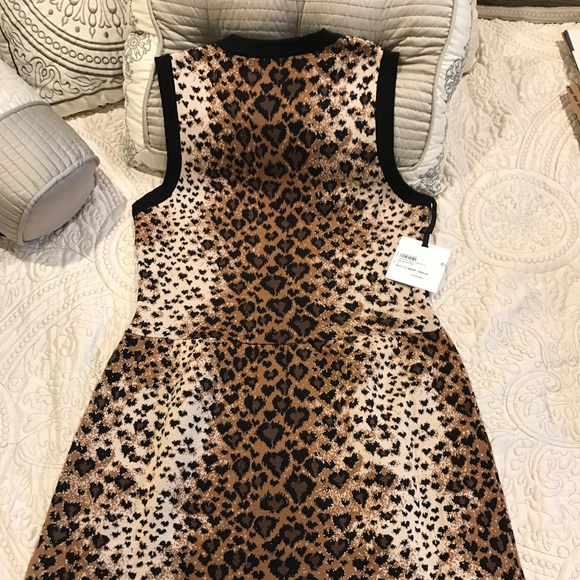 NWT RED Valentino Heart-Leopard-Print Dress - Picture 6 of 7