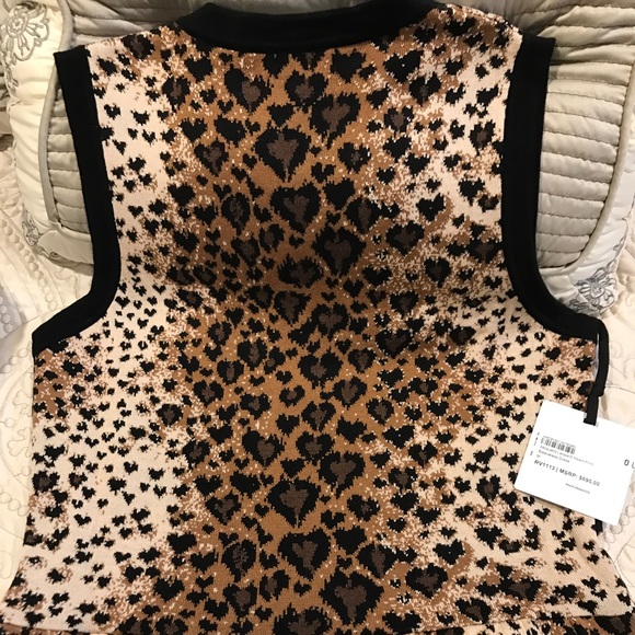 NWT RED Valentino Heart-Leopard-Print Dress - Picture 7 of 7