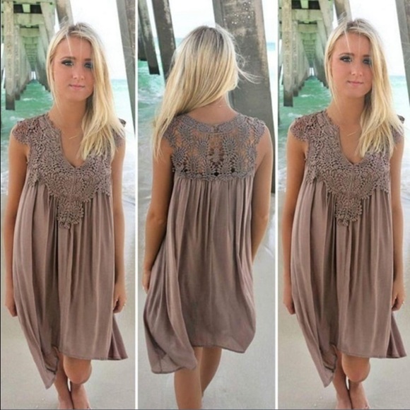 Lace chiffon Dress✨
