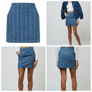 Topshop MOTO Stripe A-line Skirt
