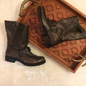 Frye Veronica Short Metallic Bronze Boot