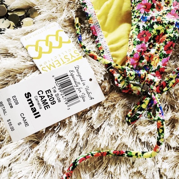 NWT Multi Floral Side Tie Bikini Bottom g662 - Picture 2 of 4