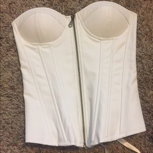 Sexy white corset. Zip front NWOT